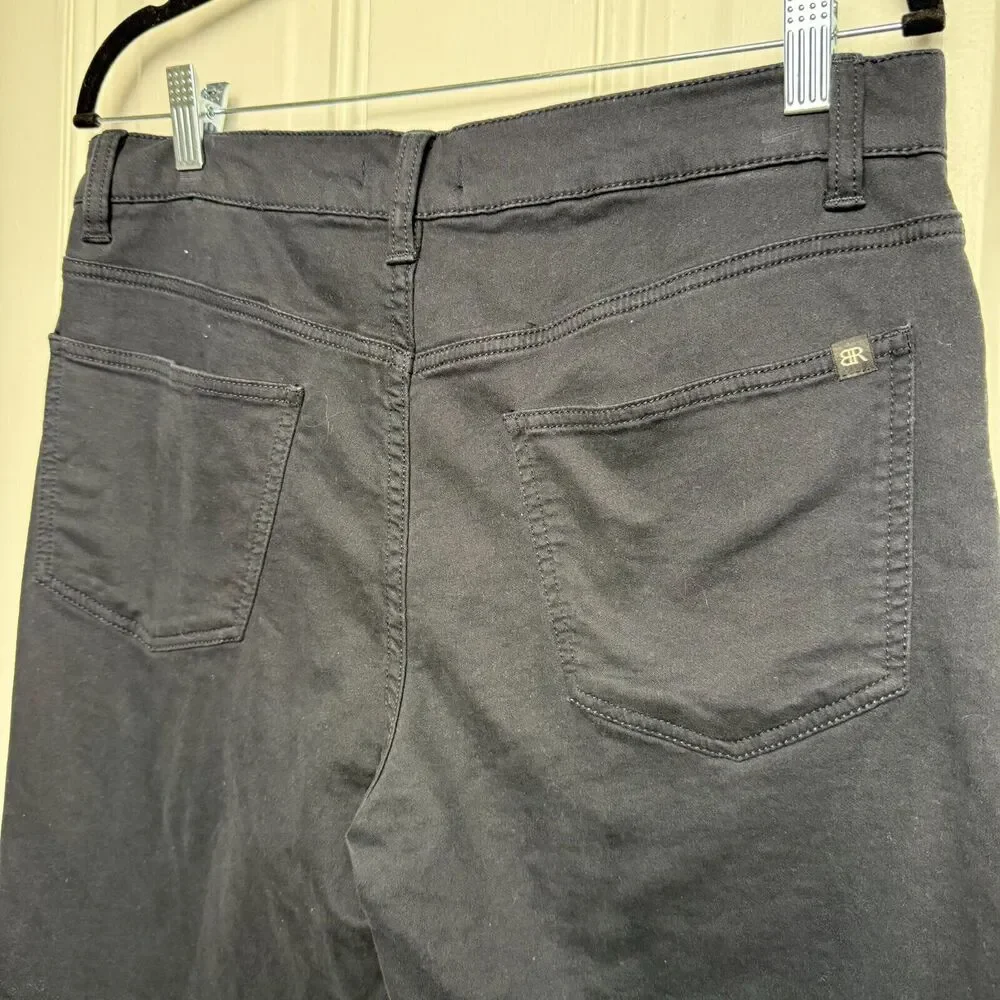 Banana Republic Chino Mens 32x30 Black Zip Fly Tapered Slim Fit Mid Rise Stretch